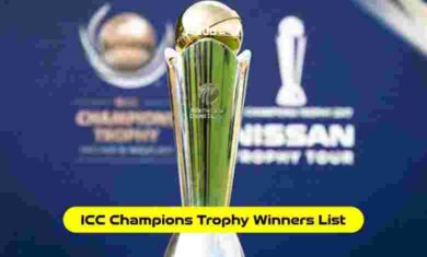 ICC Champions Trophy Winners List