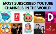 Top 10 most subscribed YouTube channels in world